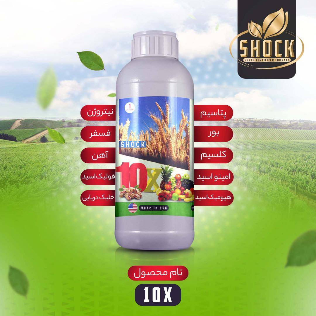 اثر محلول پاشی کود 10x shock بر روی پسته‌