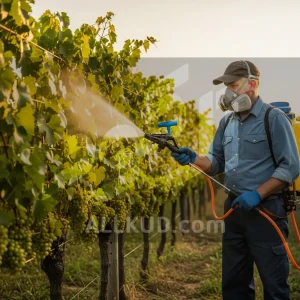سمپاشی به موقع تاکستان برای کنترل سفیدک پودری و دروغی انگور