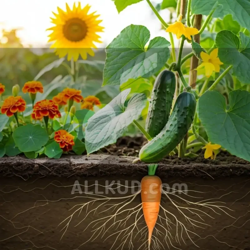 بهترین گیاهان همراه خیار: 10 یار کمکی برای محصولی پربار و سالم
